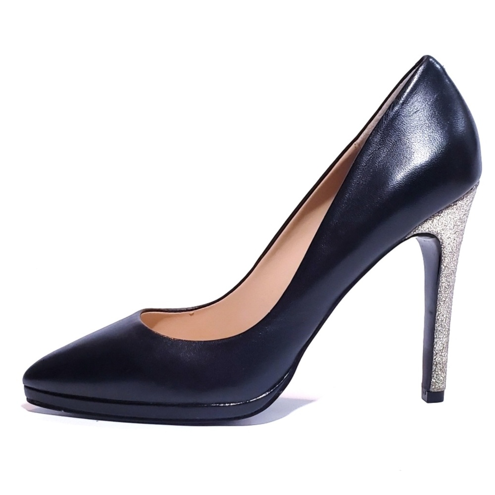 Charles by Charles David Black Silver Heels